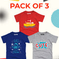 Pack of 3 T-Shirt For Kids - (SNOW-SHIP-CUTE)