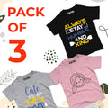 Pack of 3 T-Shirt For Kids - (SUGAR-GIRL-HUMBLE)