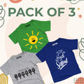 Pack of 3 T-Shirt For Kids - (SUMMER-BACKSCHOOL-SUN)