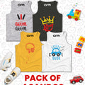 Pack of 4 Sando For Kids - (BOOM-KING-HEADPHONE-COOL)