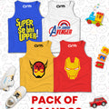 Pack of 4 Sando For Kids - (SUPER-AVENGER-FLASH-IRONMAN)