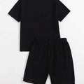 Kids Basic T-Shirt & Black Short Set