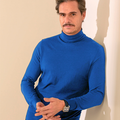 Royal Blue Basic High Neck - Men