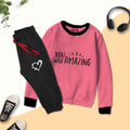 You Are Amazing Contrast Tracksuit for Kids