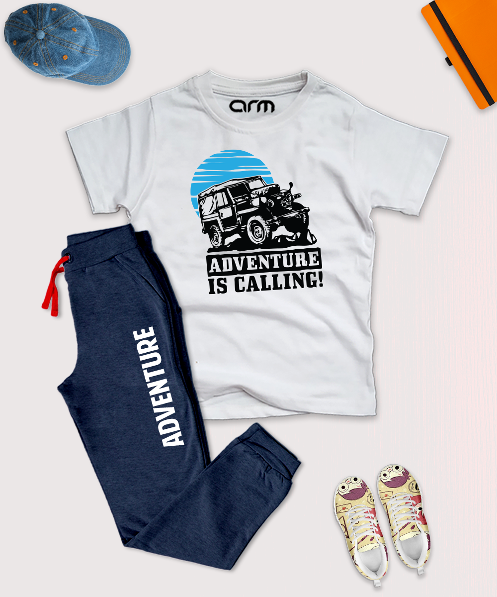Adventure is Calling Tee & Trouser for Kids
