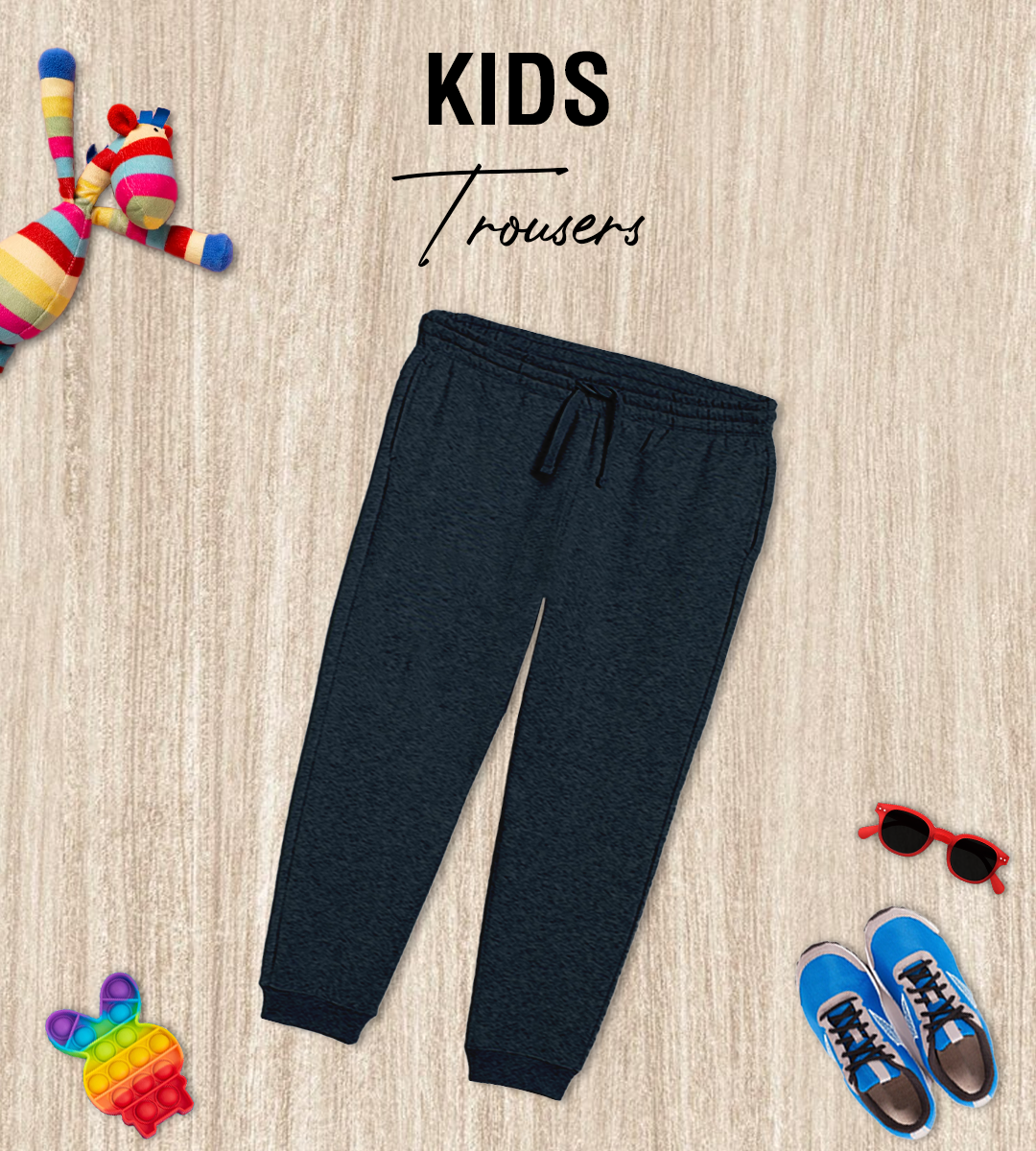 Basic Charcoal Trouser for Kids