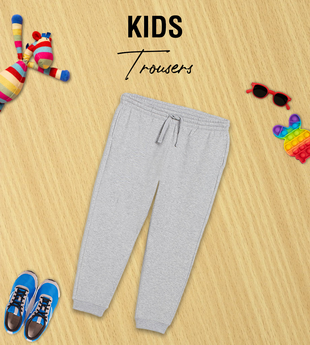 Basic Heather Gray Trouser for Kids