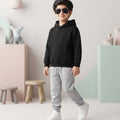 Basic Black Hoodie & Trouser Set for Kids