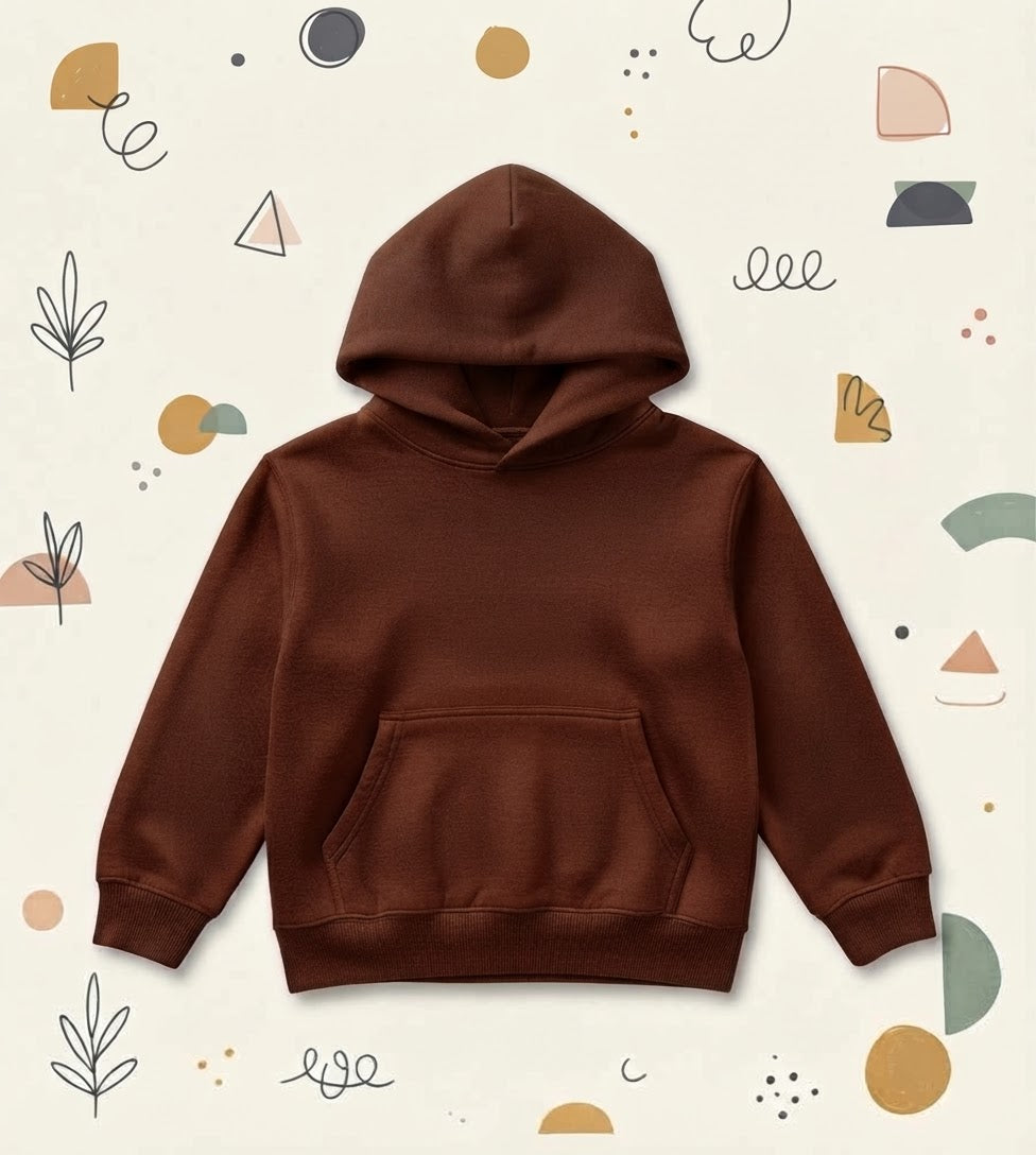 Basic Brown Hoodie for Kids