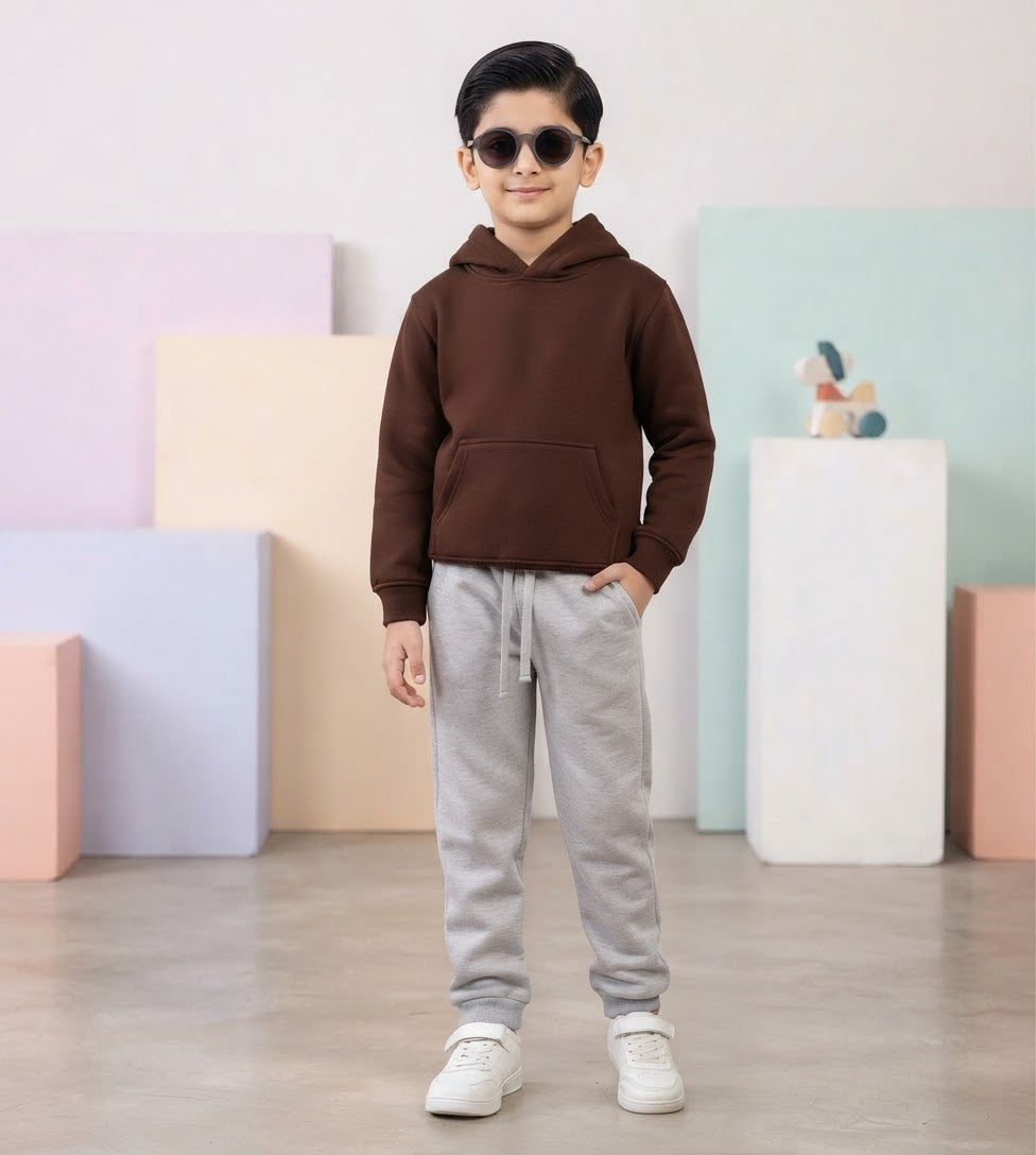 Pack of 4 Basic Hoodie & Trouser Sets for Kids
