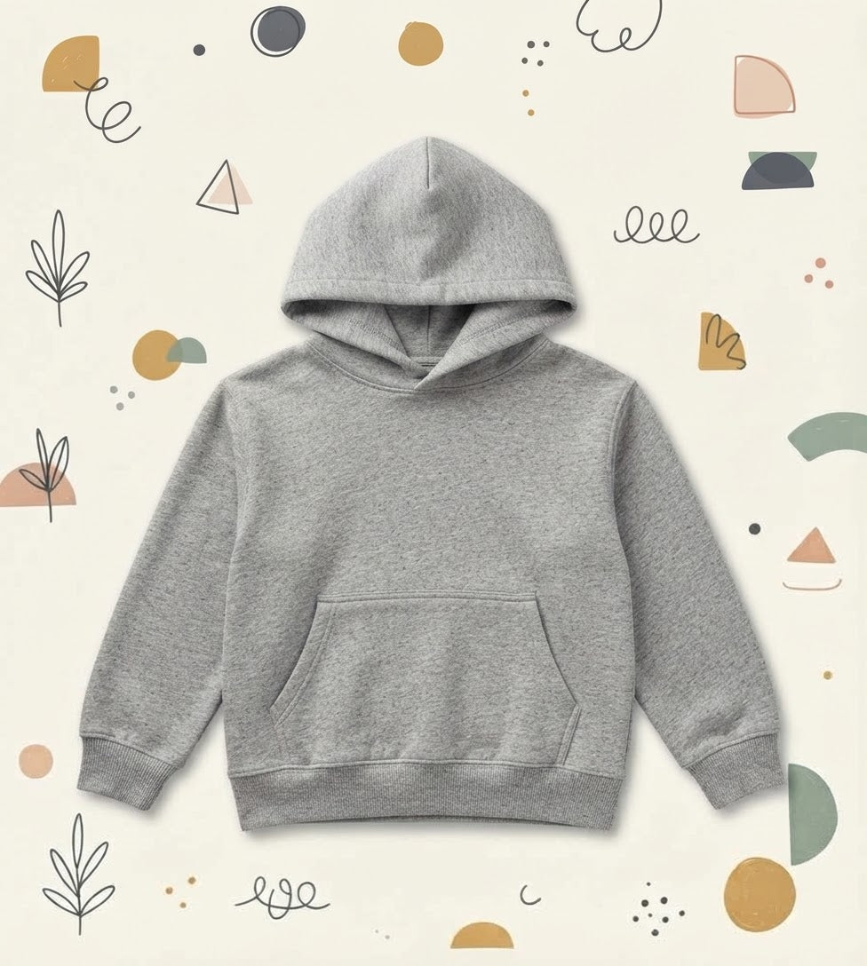 Basic Heather Gray Hoodie for Kids