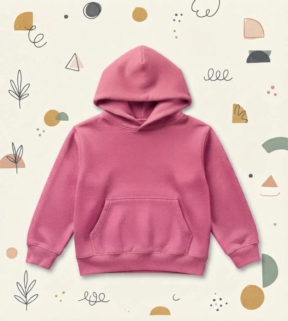Basic Pink Hoodie for Kids