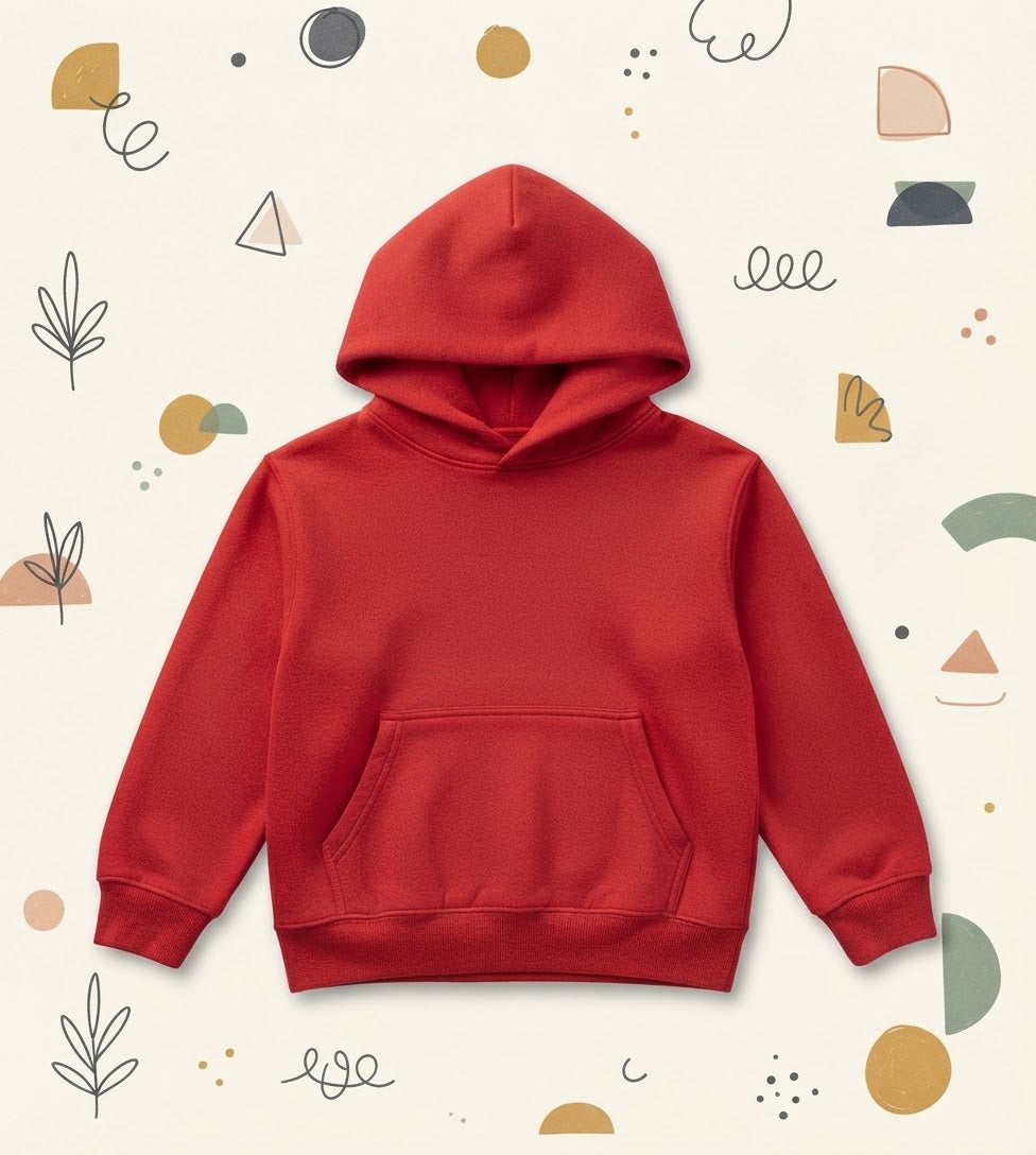 Basic Red Hoodie for Kids