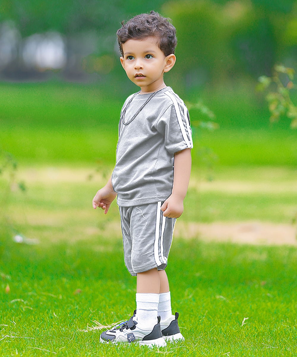 Basic Stripe T-Shirt & Short Set