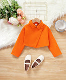 Orange Cross Button Jacket for Kids