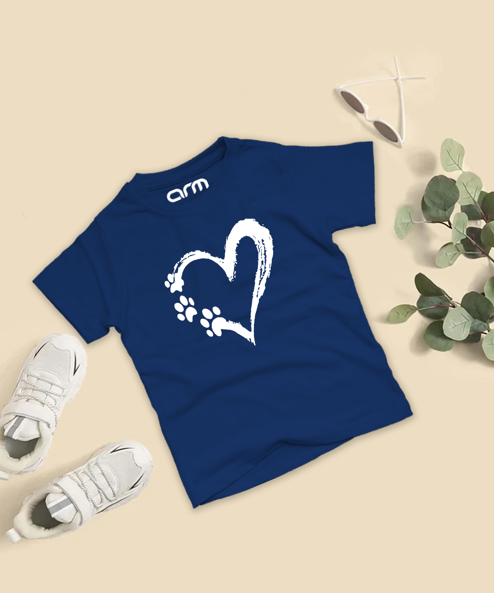 Heart Footprint T-Shirt For Kids (HeartFootPrint)