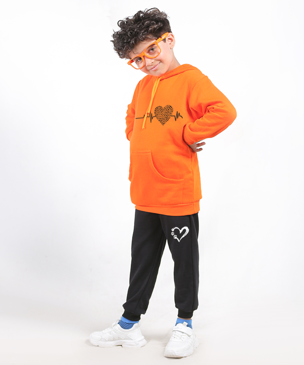 Heart Beat Kids Hoodie Set