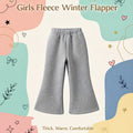 Basic Heather Gray Winter Flapper Trouser for Girls