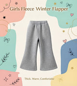 Basic Heather Gray Winter Flapper Trouser for Girls