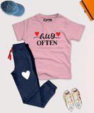 Hug Often Tee & Trouser for Kids