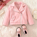 Pink Cross Zipper Jacket for Kids