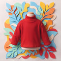 Red Basic High Neck for Kids