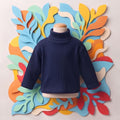 Navy Blue Basic High Neck for Kids