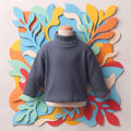 Steel Gray Basic High Neck for Kids