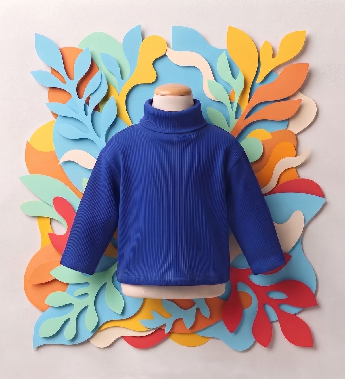 Royal Blue Basic High Neck for Kids