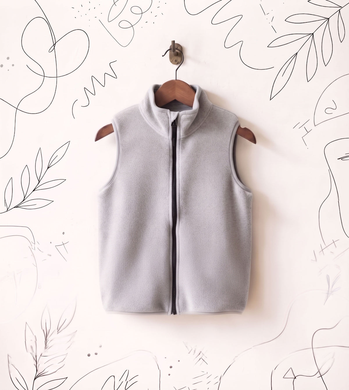Junior Heather Sleeveless Jacket (J-KSJ-03)