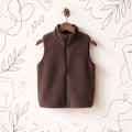 Junior Brown Sleeveless Jacket (J-KSJ-02)