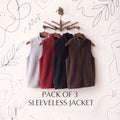 Pack of 3 Junior Sleeveless Jacket