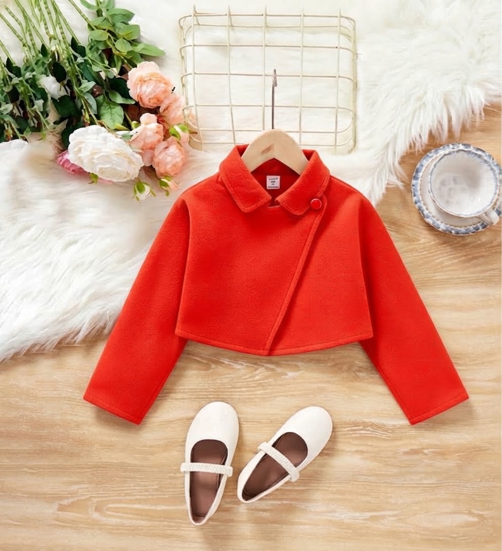 Red Cross Button Jacket for Kids