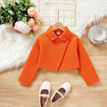 Orange Cross Button Jacket for Kids