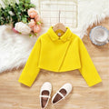Yellow Cross Button Jacket for Kids