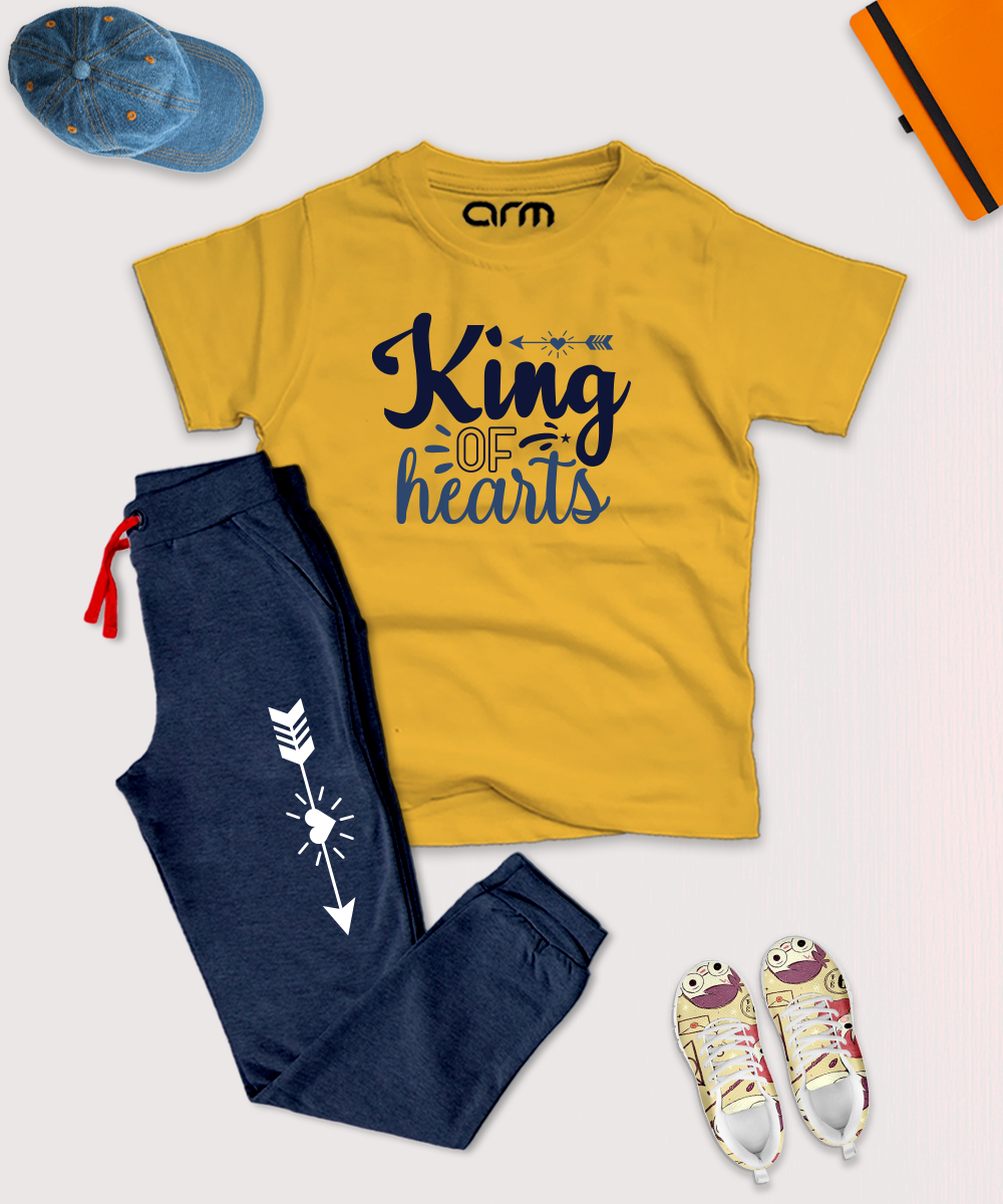 King of Heart Tee & Trouser for Kids