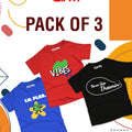 Pack of 3 T-Shirt For Kids - LFX-VIB-DREM