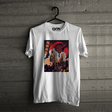Men Building And Japanese Letter Graphic T-Shirt