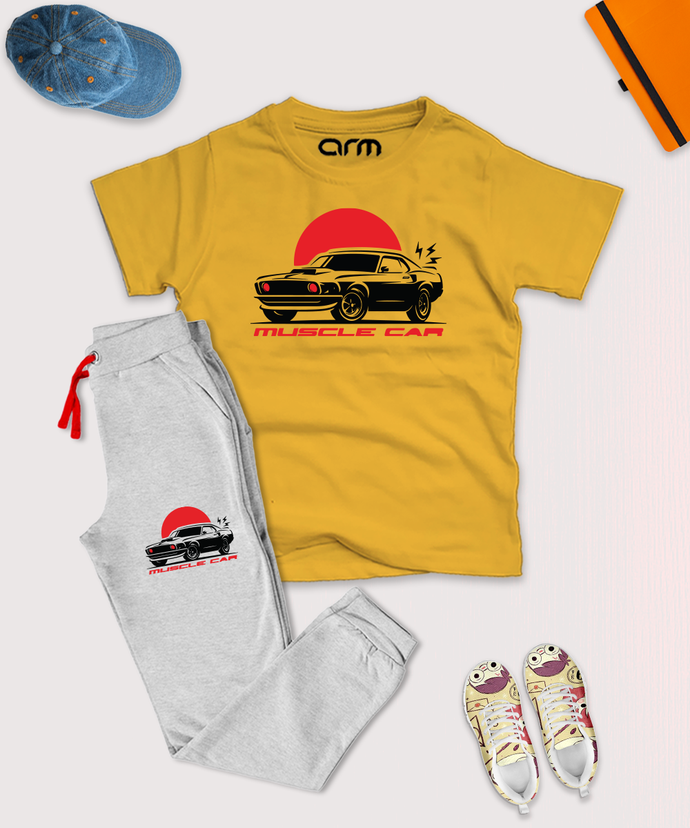 Muscle Car Tee & Trouser for Kids