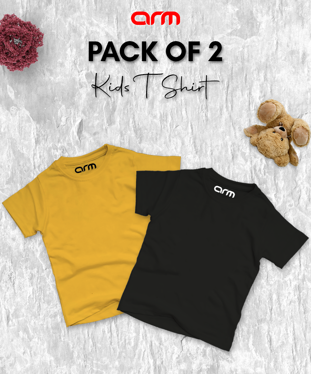 Pack of 2 Basic T-Shirt For Kids