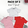 Pack of 3 Basic T-Shirt For Kids