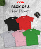 Pack of 5 Basic T-Shirt For Kids