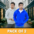 Pack of 2 Basic Zipper Hoodies