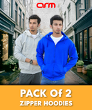 Pack of 2 Basic Zipper Hoodies