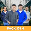 Pack of 4 Basic Zipper Hoodies