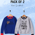 Pack of 2 Contrast Rib Sweat Shirts (PLOVE-TOR)