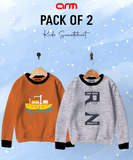 Pack of 2 Contrast Rib Sweat Shirts (RUN-SHIIP)