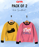 Pack of 2 Contrast Rib Sweat Shirts (STAYCHILL-CROCODILE)