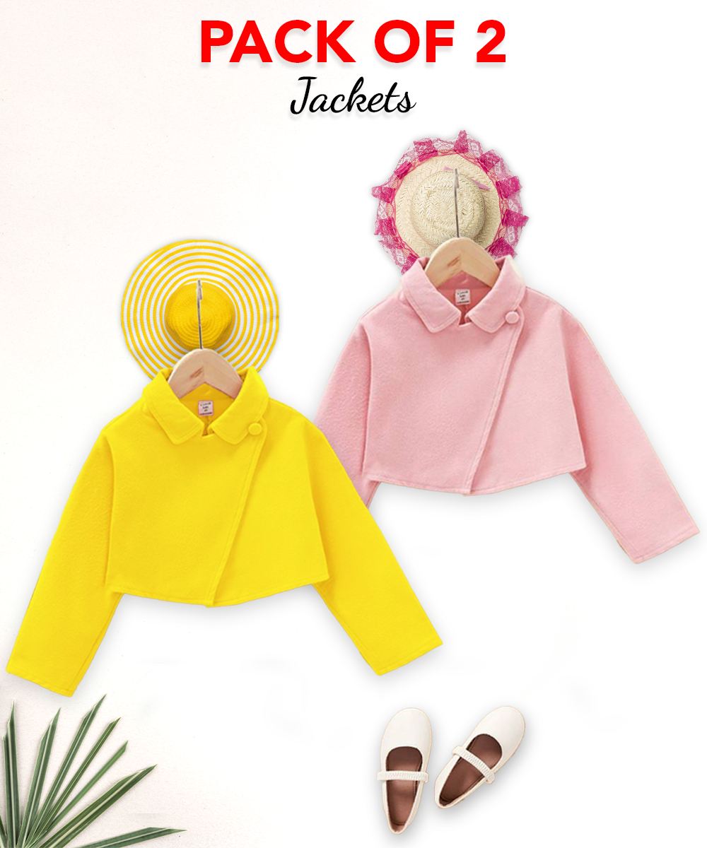 Pack of 2 Cross Button Jacket for Kids