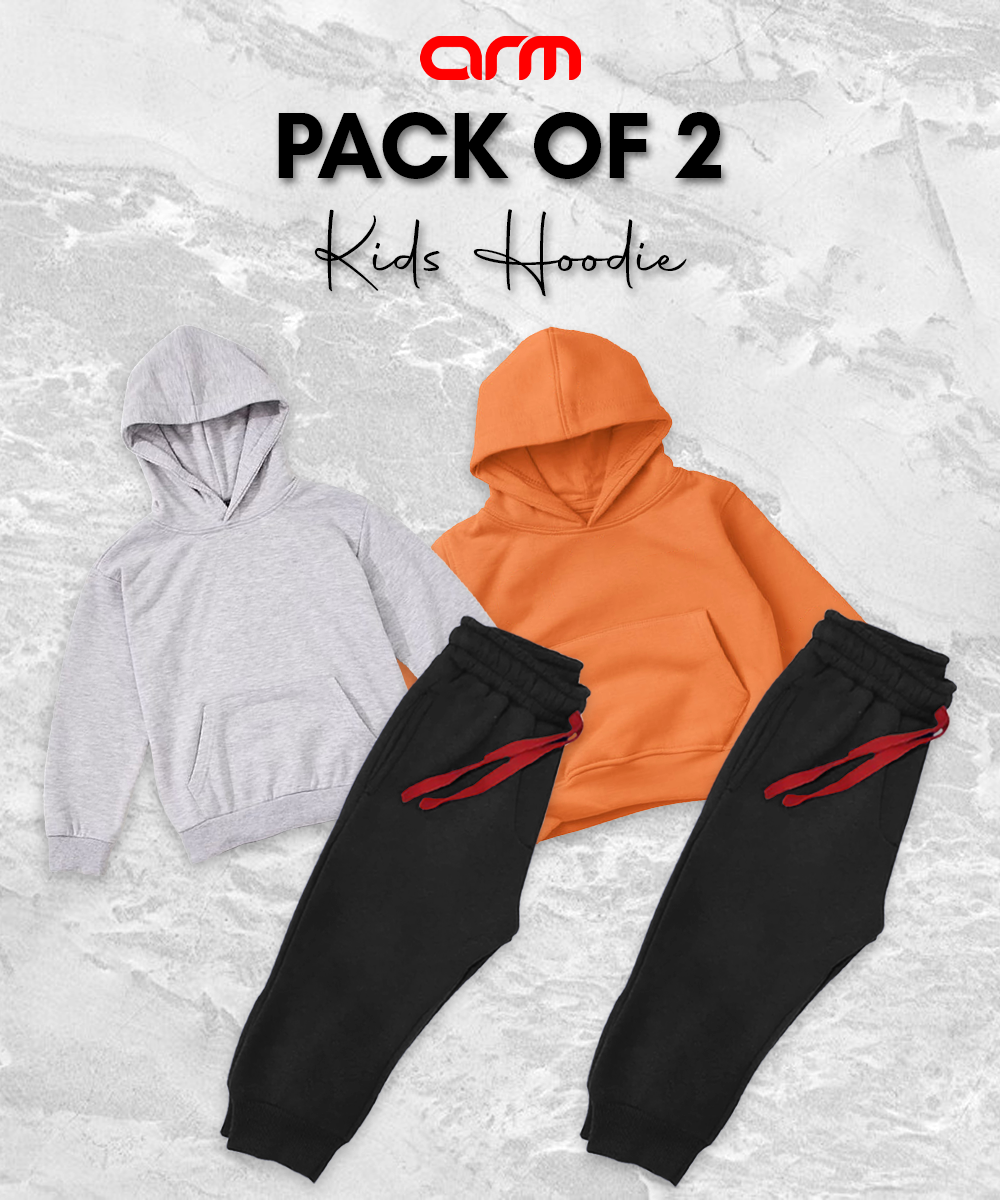 Pack of 2 Basic Hoodie Set for Kids